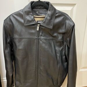 Wilsons Leather Black Lightweight Zip-Up Jacket